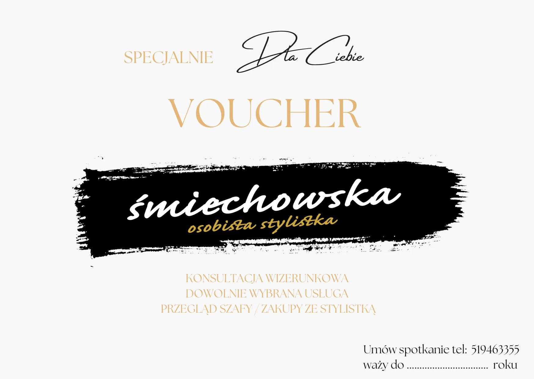 Indywidualna Voucher na konsultację wizerunkową lub inną ofertę proponowaną przez Anię Śmiechowską